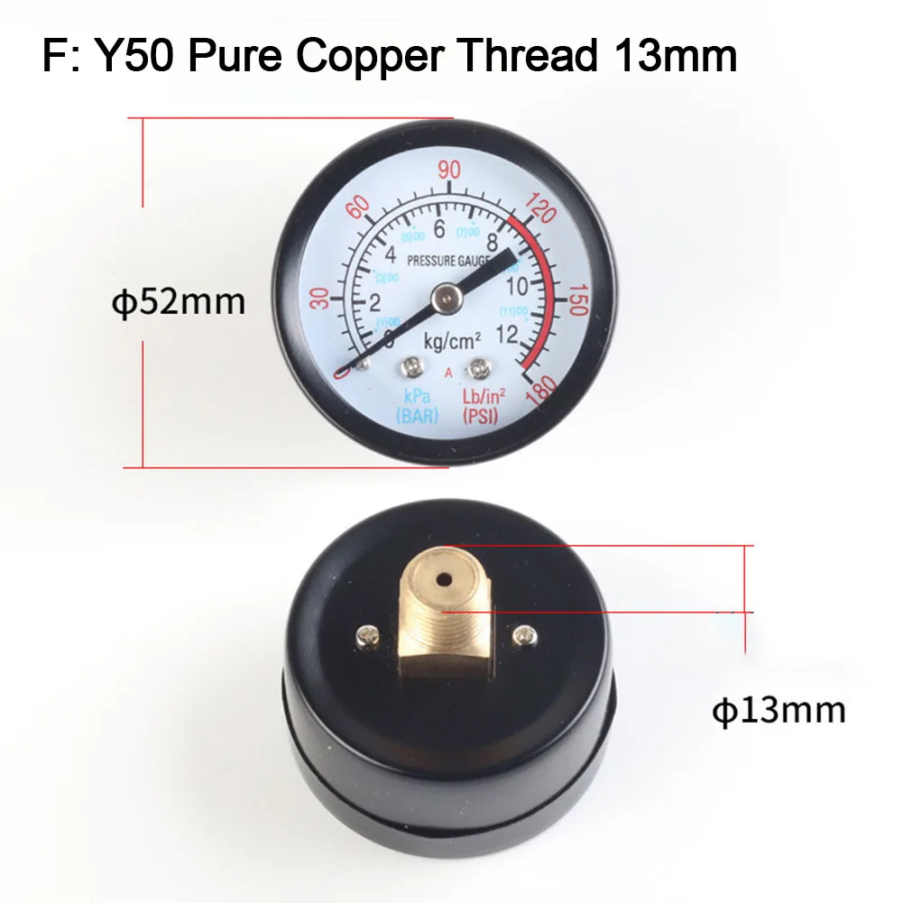 Y40 Y50 0-180PSI Pool Filter Water Pressure Dial Hydraulic Pressure Gauge Meter Manometer Easy-to-Read Display Gauge tyre pressure gauge fluid pressure gauge pressure gauge refrigeration pressure gauge vacuum pressure gauge refrigerant pressure gauge