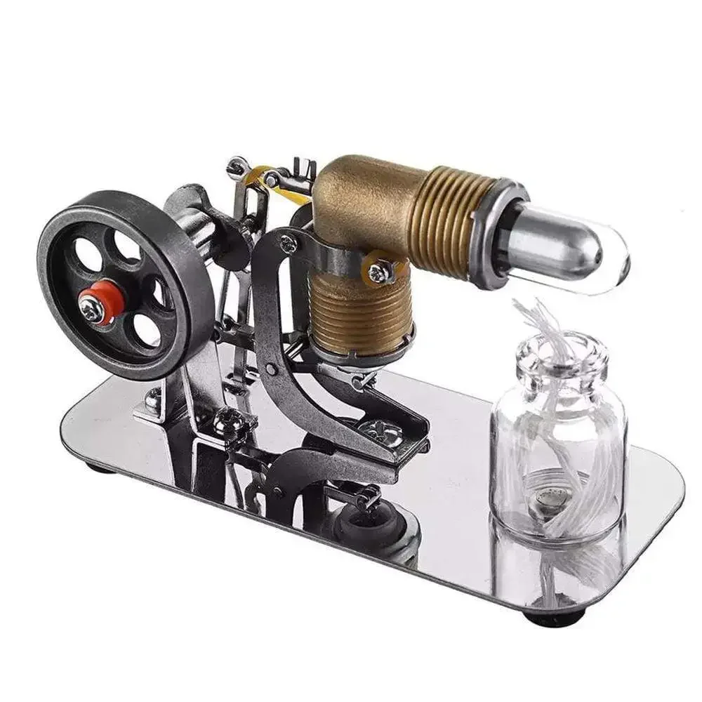 Mini Hot Air Stirling Engine Motor Model Kit Elettricità Scienza Attrezzatura Sperimentale Fisica Toy Collection Gift