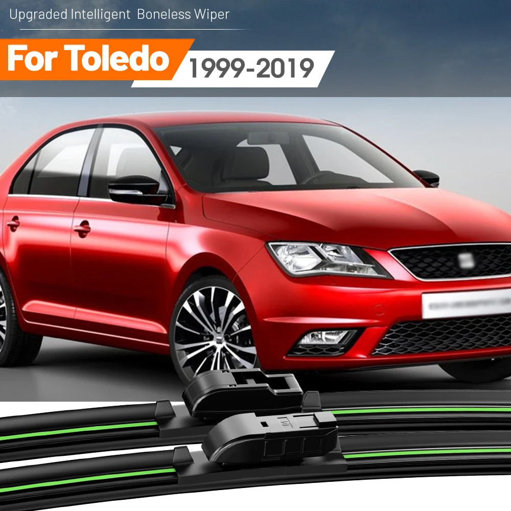 Escobillas De Limpiaparabrisas Delanteras Para Seat Leon Mk2 1P 2005, 2006, 2007, 2008, 2009