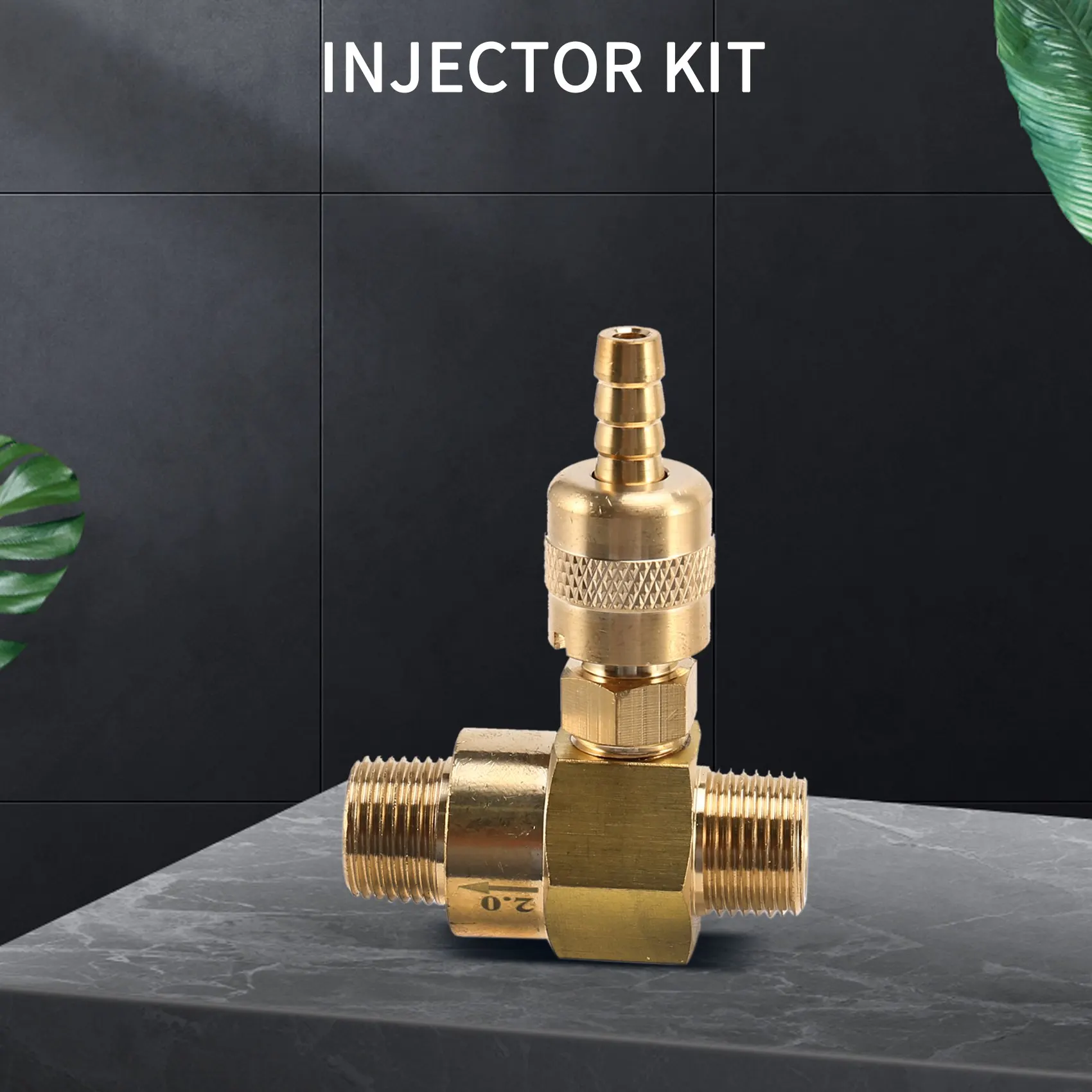 Downstream Injector for Pressure Washer, Power Washer Injector Kit, Soap Injector, 3/8 Inch