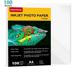 Premium Glossy Photo Paper - A4 Single Sided, 100 Sheets, 115gsm (A4-115)