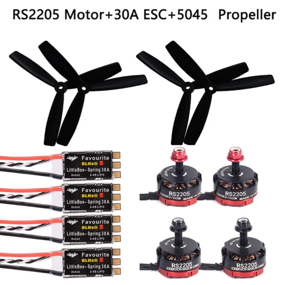 

New RS2205 2205 2300KV CW CCW Brushless Motor &5045 propeller & LittleBee 20A/30A ESC for FPV QAV250 X210 Rc Drone Multicopter