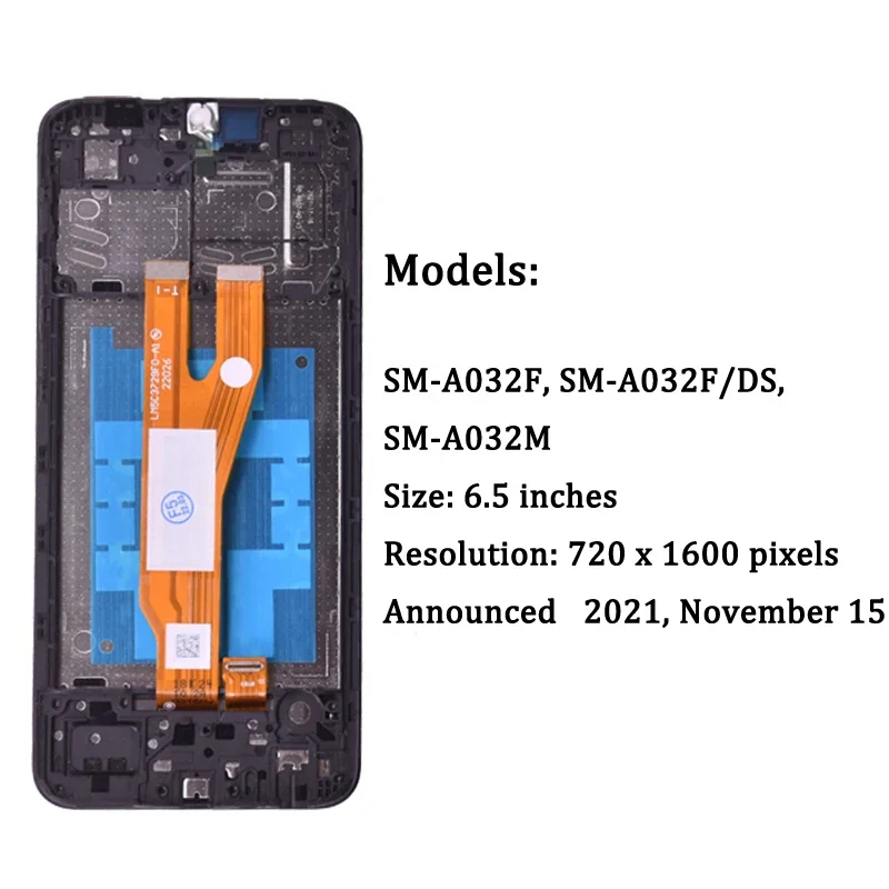 6.5'' LCD Display Touch Screen Digitizer Assembly For Samsung A03 Core A032 A032F SM-A032F/DS