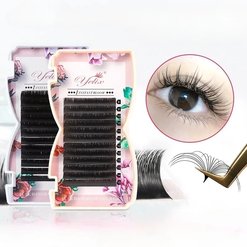 

12 Rows Of Grafted Curled False Eyelashes Naturally Single Close Row Blooming In One Second Faux Mink Eyelashes Extension Tool