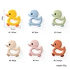 1Pc Baby Silicone Teether Toys BPA Free Silicone Duck Shape Teether Toys Food Grade Nursing Teething Toys For Nreborn Gift 6