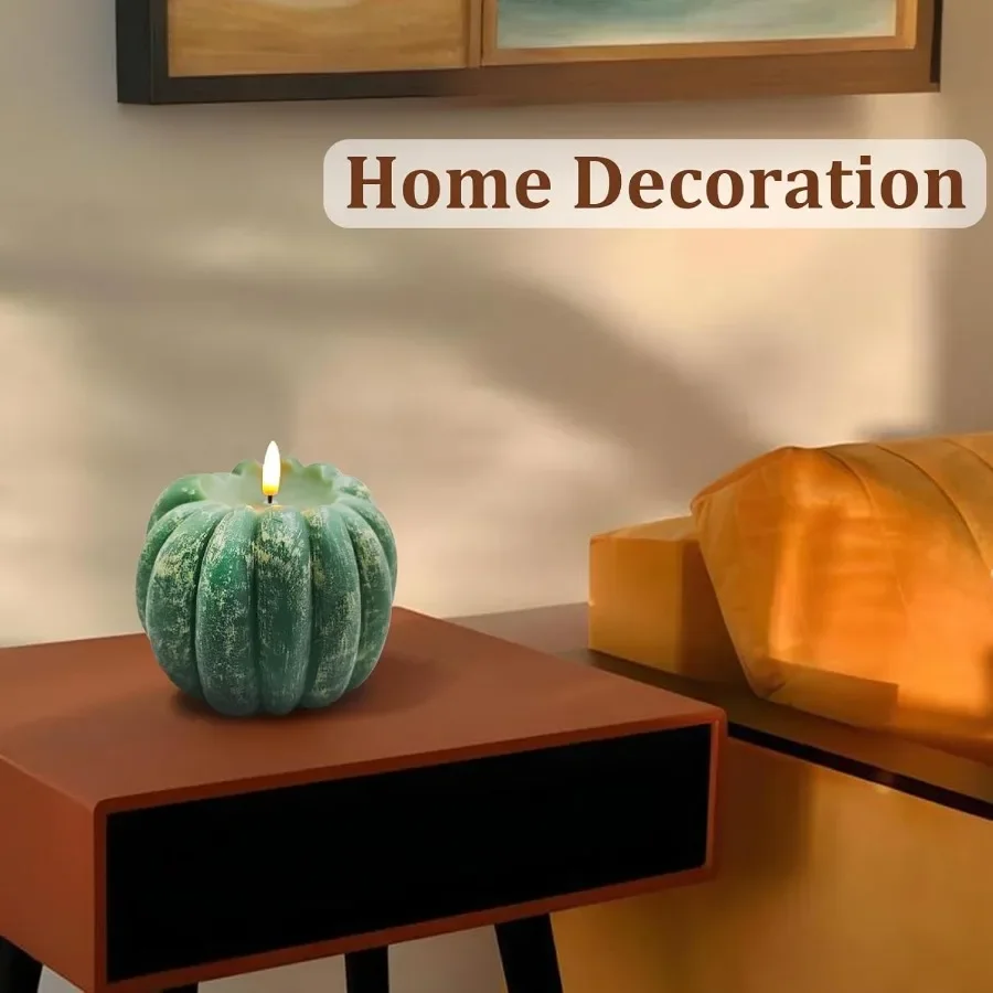 Flameless Pumpkin Candle with Timer Remote for Fall Home Decorations Perfect Ambient Lighting Solution for Bedroom Table and Fa