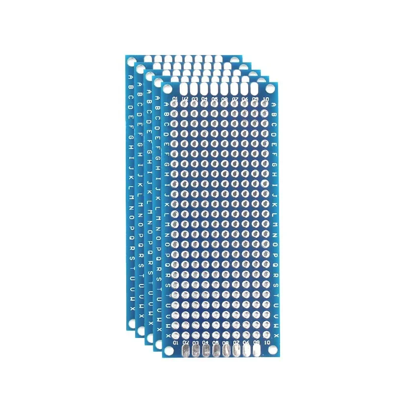 10/18/20/30PCS 2x8cm 3x7cm 4x6cm 5x7cm 7x9cm Blue Double Sided Prototype PCB Board Kit for DIY Soldering Projects