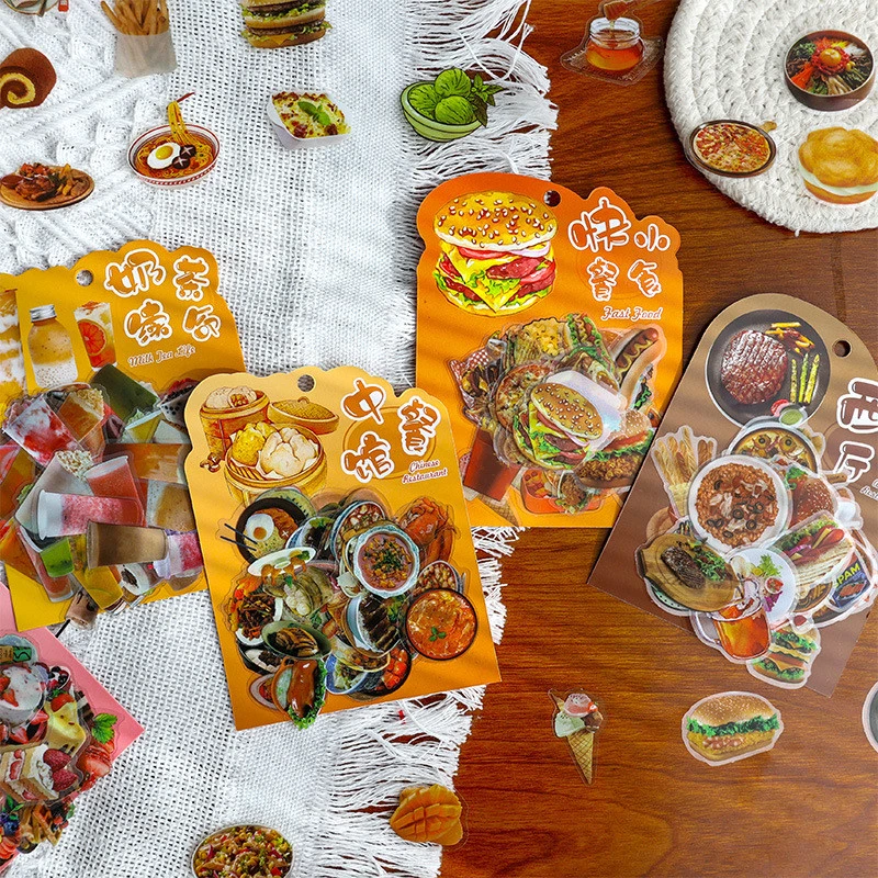 Food Stickers Scrapbooking Scrapbooking Aesthetics Label Diary