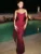 TRAUXY Elegant Two-piece Dress Sets With Scarf Strapless Fishbone Top Long Skirt For Women 2025 Sexy New Slim Party Skirt Set