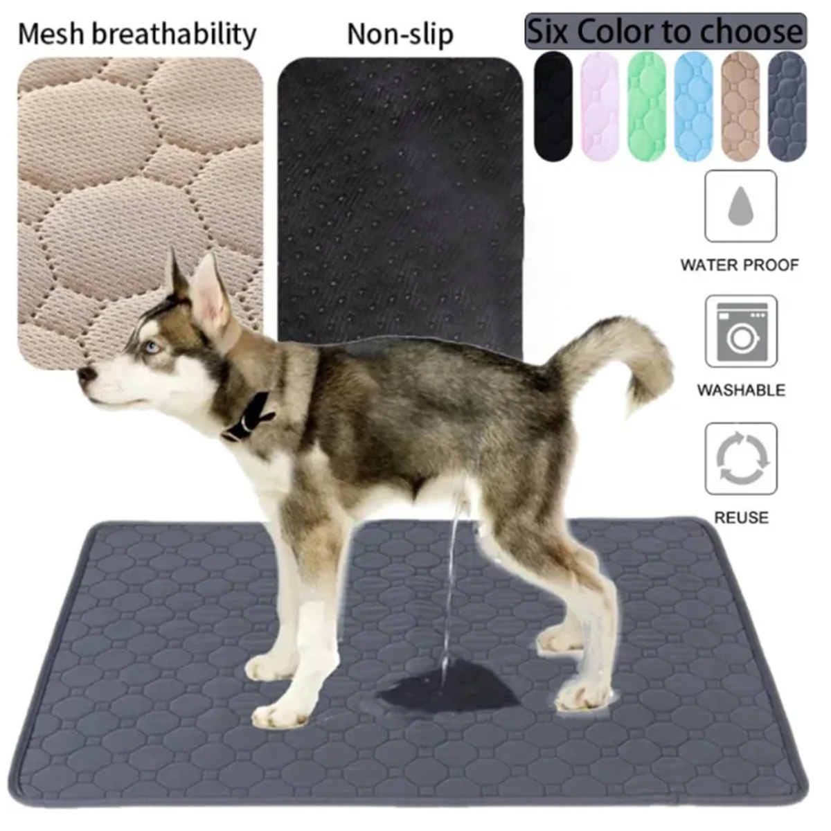 Winter Reusable Dog Pee Pad – Washable Waterproof Absorbent Training Mat for Dogs & Cats