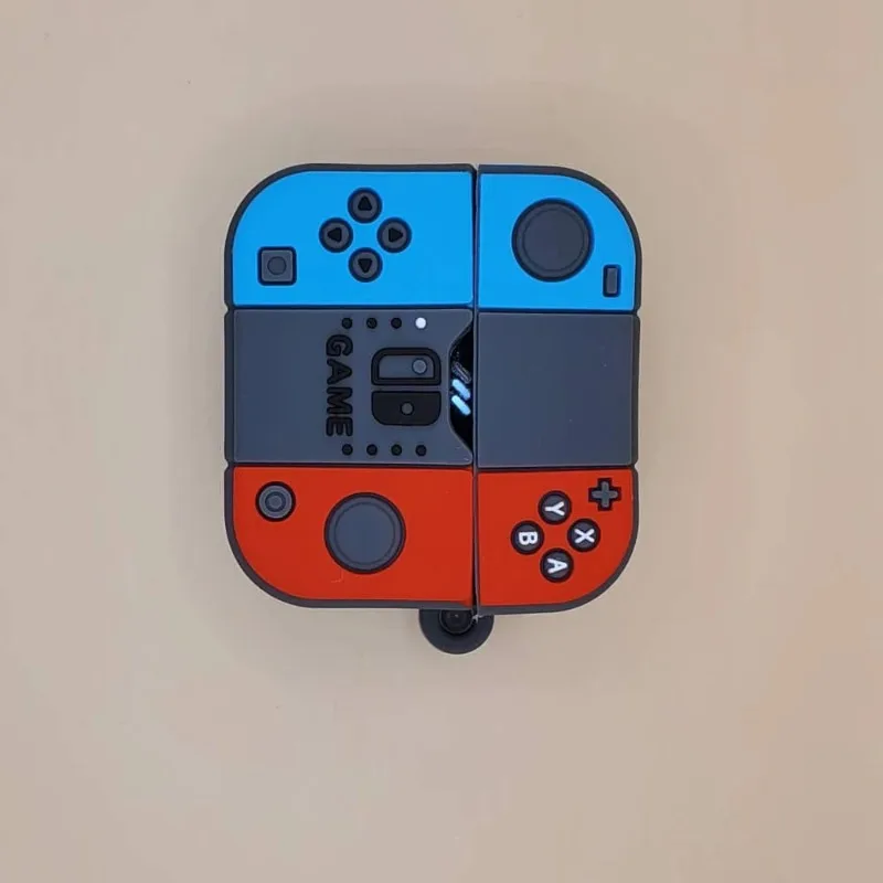 Cute cartoon mini game console headphone case suitable for Apple Airpods 1 2 3 4 Pro Pro2 silicone headphone soft shell