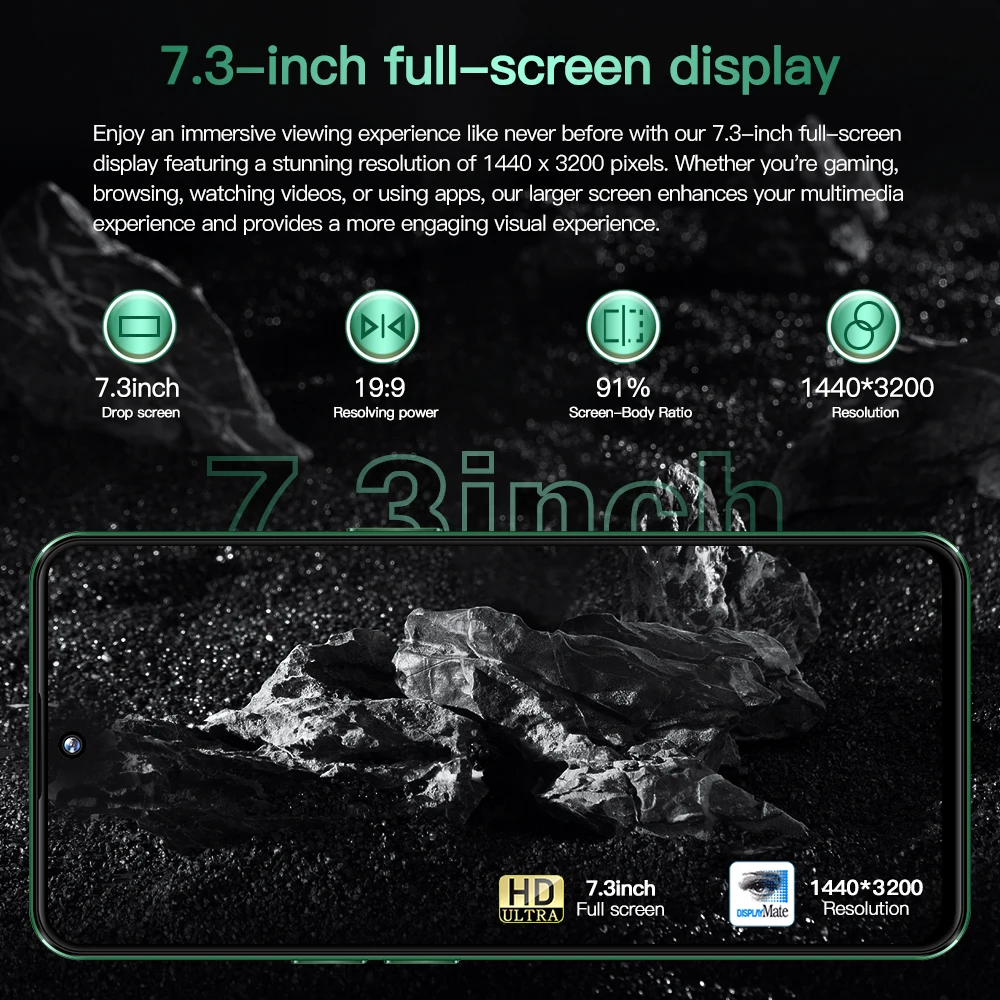 포바 6 프로 오리지널 스마트폰, 안드로이드 14, NFC 잠금 해제, 5G 7.3 인치 HD 16G + 1TB 휴대폰, 듀얼 SIM 휴대폰, 50 + 108MP, 8000mAh
