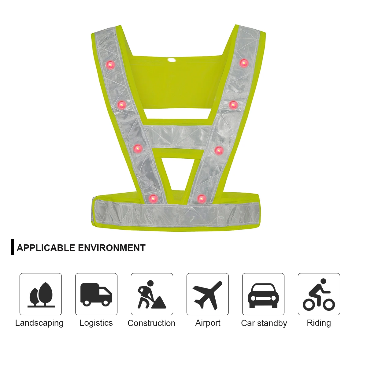 High Visibility Industrial Safety Vest Reflective Hi Vis Vest With Reflective Stripes And Lights