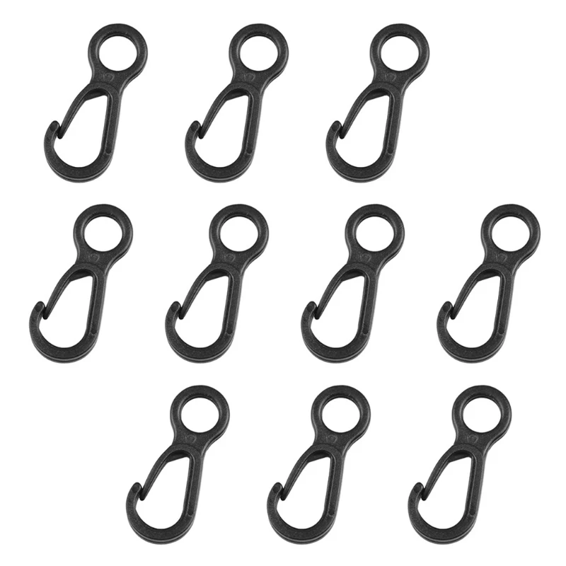 10pcs Plastic Clip Hook Camping Carabiner Buckle Outdoor Tent Accessories Multifunction Hook Camping Equipment