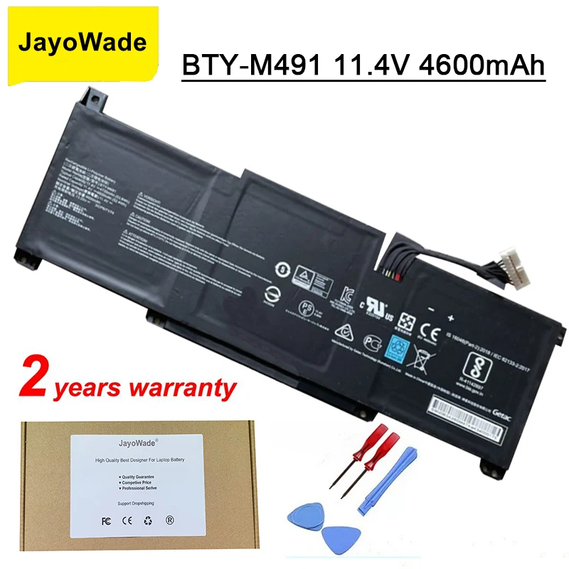 

JayoWade 4600mAh BTY-M491 Laptop Battery For MSI Modern 15 A10RB/ 15 A10RB-041TW/15 A10RB-033CN /15 A10RB-034CN /15 A10M-035CN