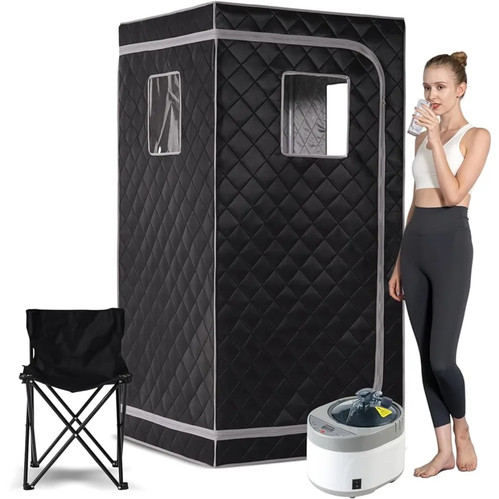 

Home Steam Sauna with Steamer, 4L 1500W Steam Generator 99 Min Timer, Remote Control, Upgraded Foldable Chair Freight free