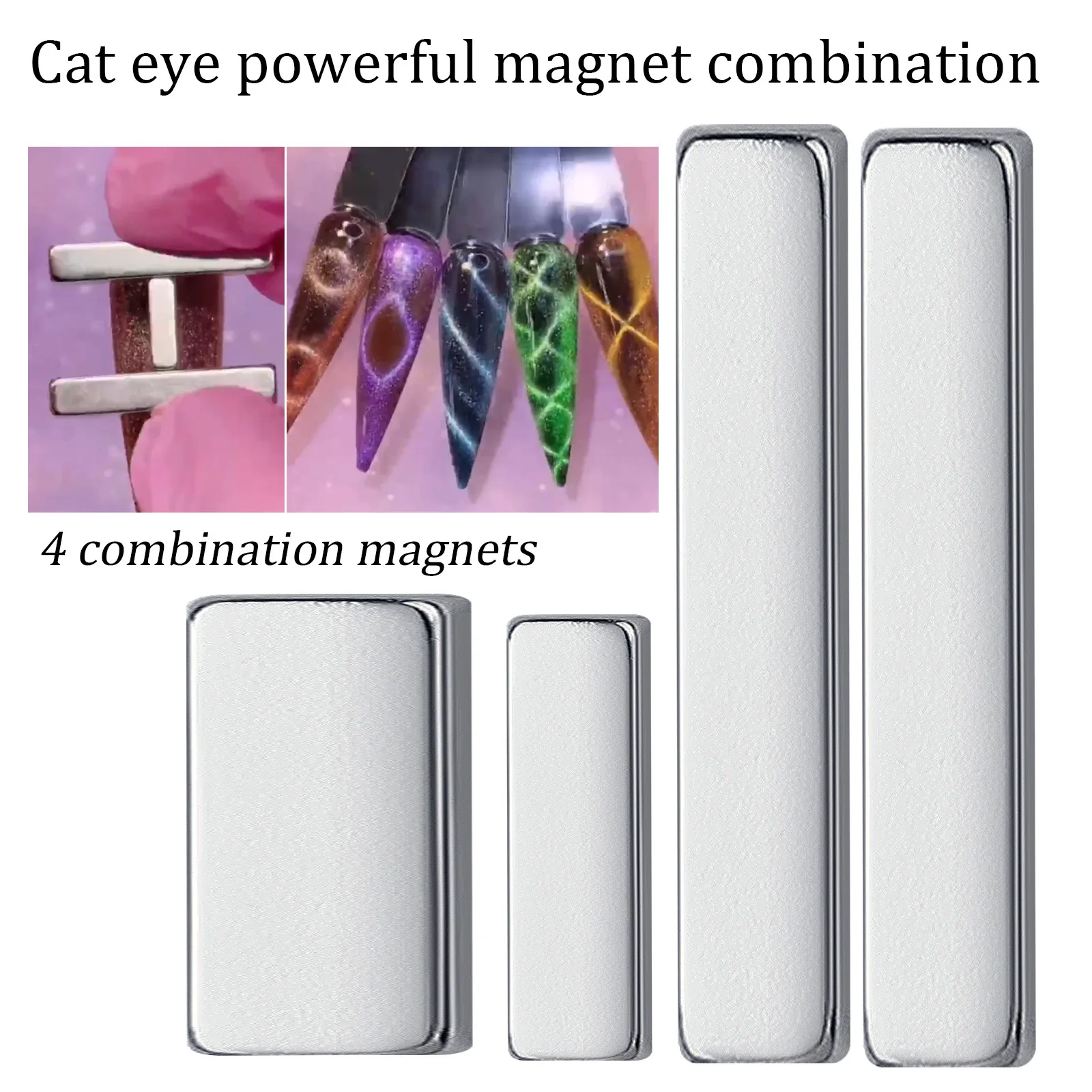 

Nail Multi-function Magnet Nail Shop Suction Cat Eye Long Strip Suction Magnet French Cat Eye Nail 4-piece Set