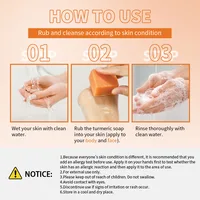Savon aux acides kojiques au curcuma et au citron, barre de soin naturelle faite à la main pour le corps et le visage, exfoliant hydratant 5