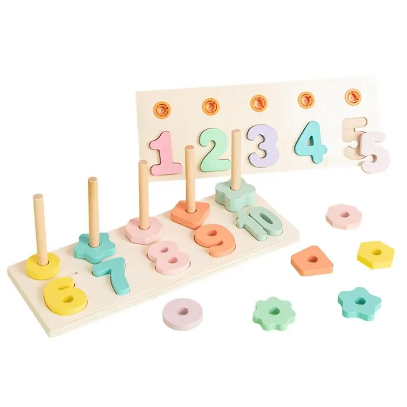 

Shape Sorter Shape Stacker Color Matching Toy Montessori Preschool STEM Early Learning Toys For Kids Boys Girls Math Shapes