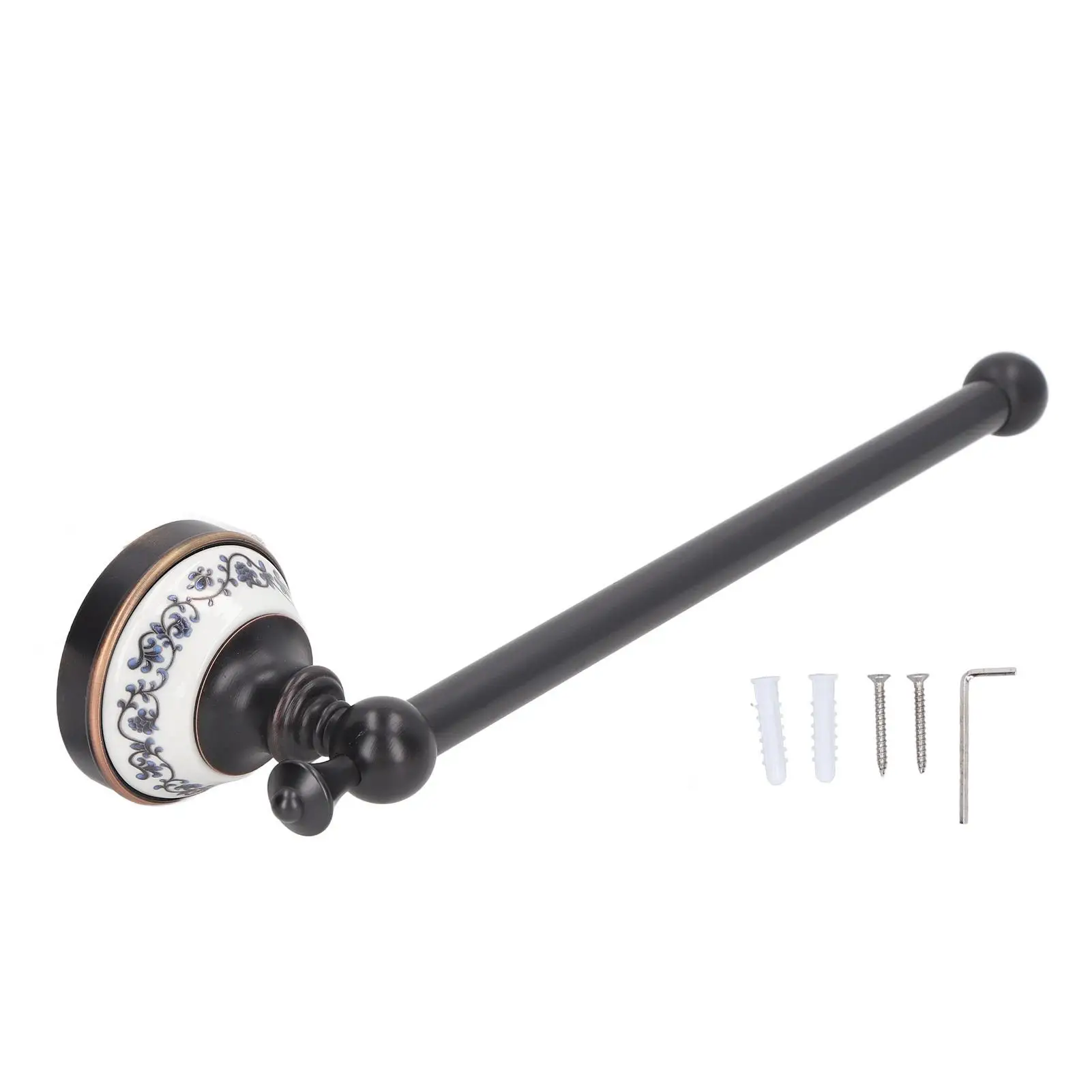 Retro Copper Single Towel Bar Strong Load Resistance for barber Shop