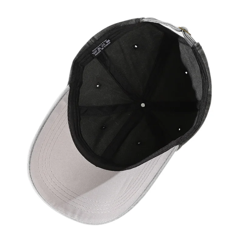 Fashion Two Tone Baseball Cap Strapback Hat Adjustable Dad Hat Vintage Washed Sun Hat Unisex Sports Cap 3