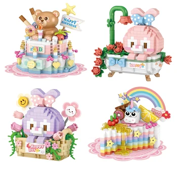 Cute Animal Rabbit Mini Building Blocks DIY Bear Model Construction Toy Suitable for Home Decor and Holiday Gifts 1
