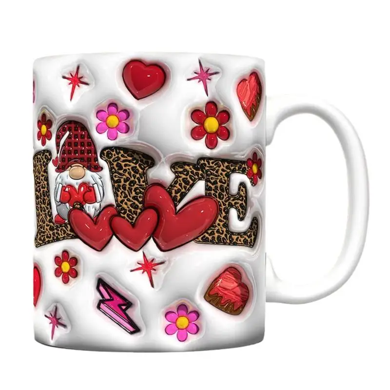 

Valentines Day Mug Ceramic Coffee Mug Love Heart Design Novelty Tea Mug Table Centerpieces Decoration Ceramic Romantic Coffee