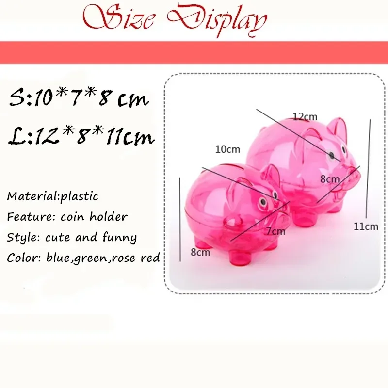 Creative Transparent Candy Color Children Piggy Bank Cute Colorful Piggy Bank Birthday Gift Piggy Bank Animals Save Money Tank
