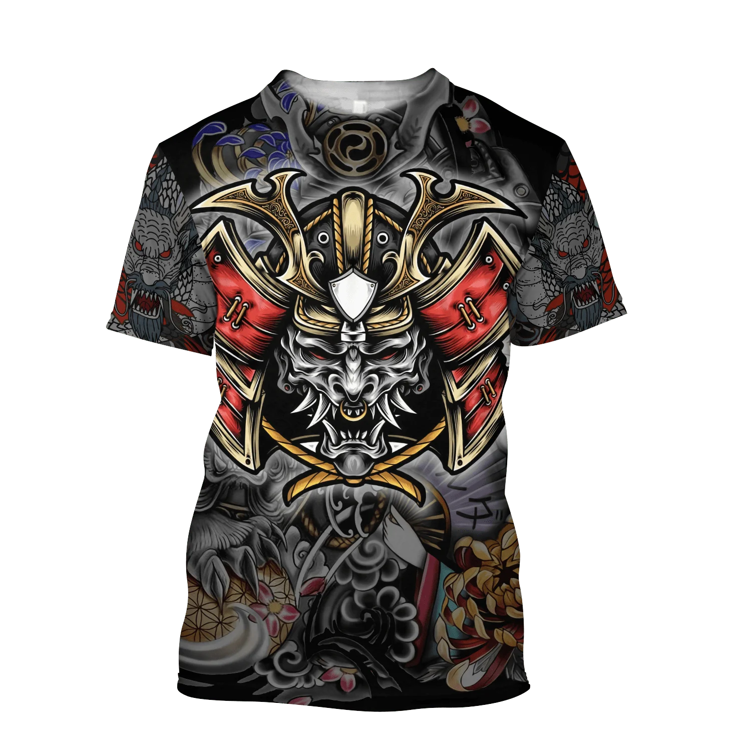 

Summer Leisure Evil Spirits Pattern Men's T-shirt Hip Hop 3D Print Personality Rod Neck Short Sleeve Tops Fashion Clothes
