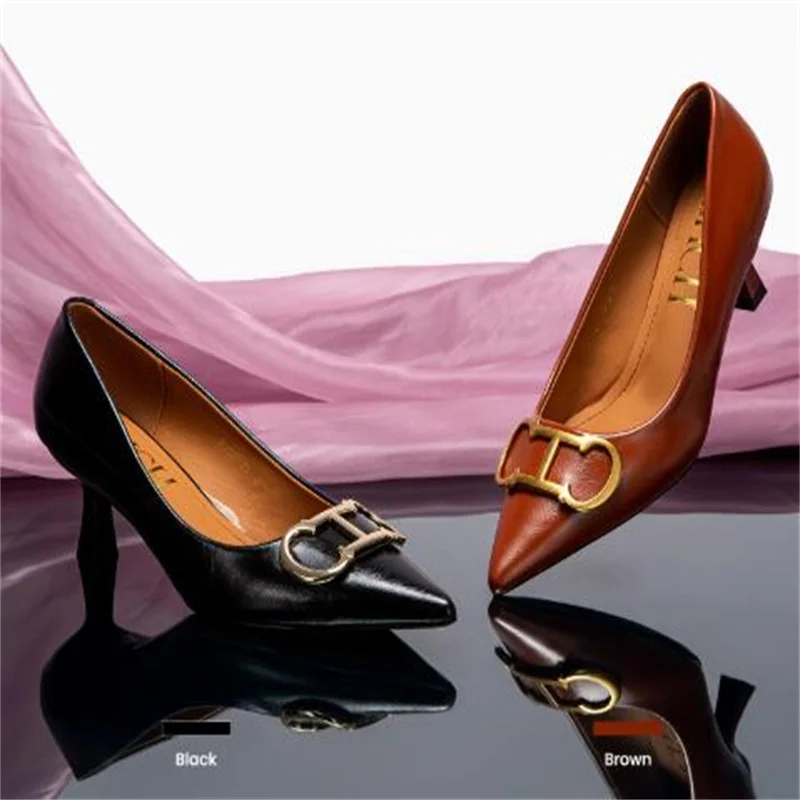 New Classic Single Shoes Simple Design Pure Color For Women, Retro Fashion, Comfortable And Versatile Single Shoes For Women 3