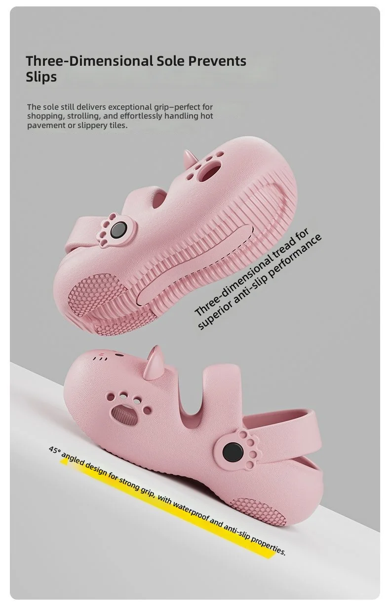 Süße Damen-Katzen-Clogs, leichte EVA-Slipper, atmungsaktiv, rutschfest, weiche Sohle, Garten- und Hausschuhe, sommerliche Freizeitschuhe für Damen, Alltagsschuhe – Detail 3