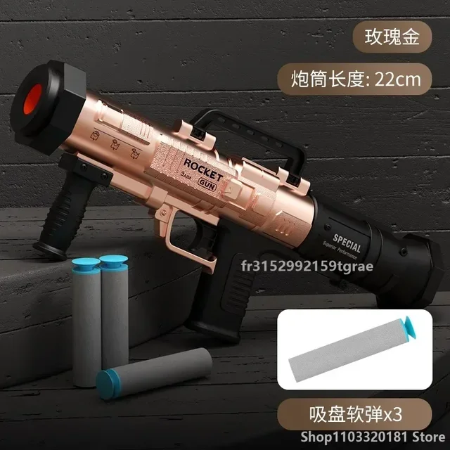 Children'S Rpg Rocket Launcher Soft Bullet Gun Toy Gun Boy Simulation Rocket Launcher Manual Loading Christmas 2025 1