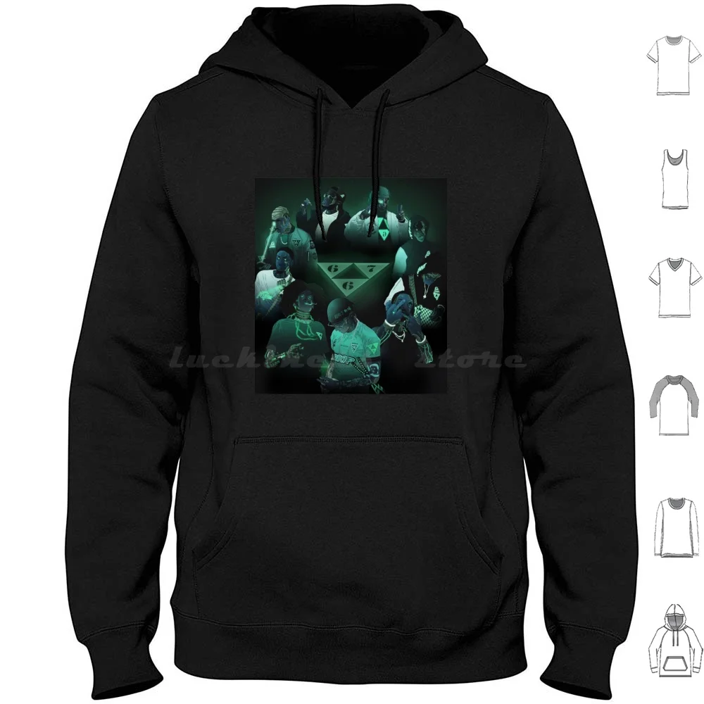 667 Death Eater Squad Felpa Con Cappuccio Cotone Manica Lunga Mms Ldo 667 Ekip Freeze Corleone