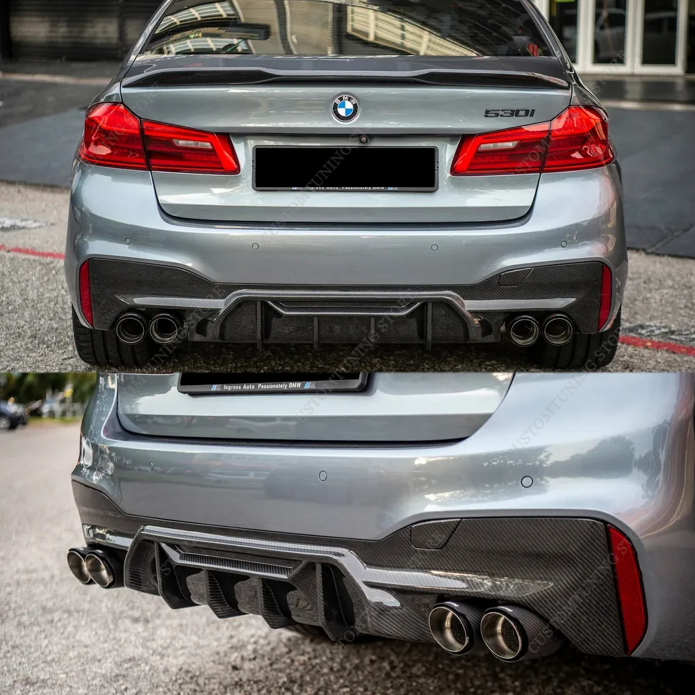 

For BMW G30 Compitition Style Rear Splitter Diffuser Lip 5 Series 525d 530i 530d 550i 540i Rear Diffuser 2017-2023 Bodykits