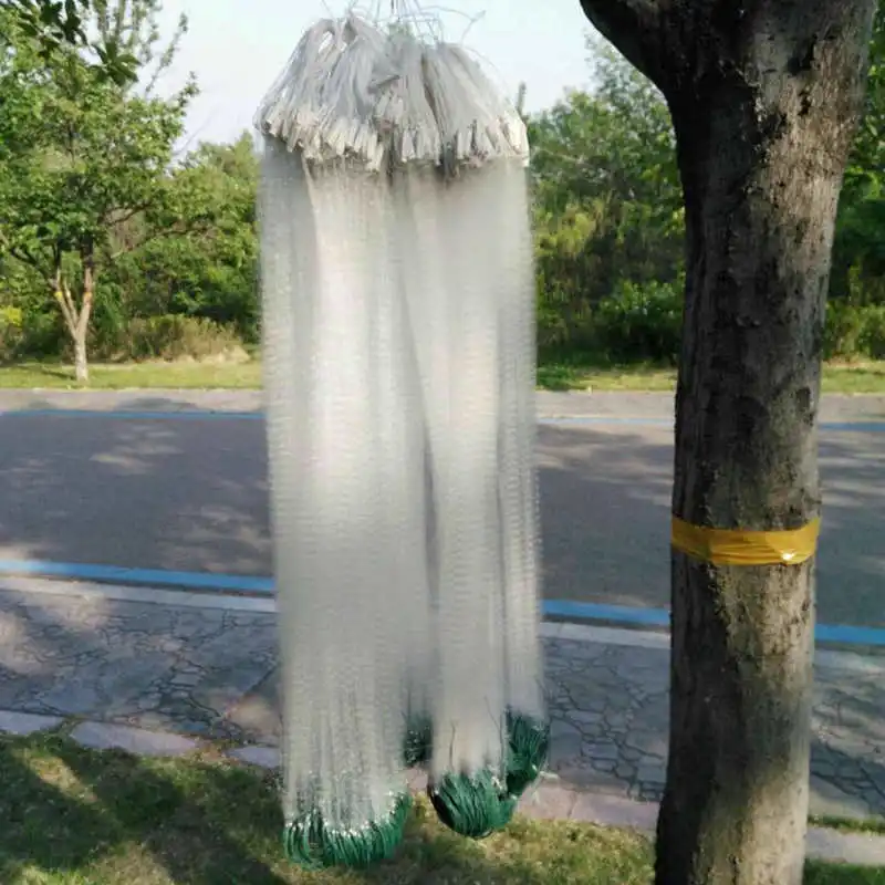 20M Monofilament Fishing Net Single Layer Fish Gillnet with Float Trap ...