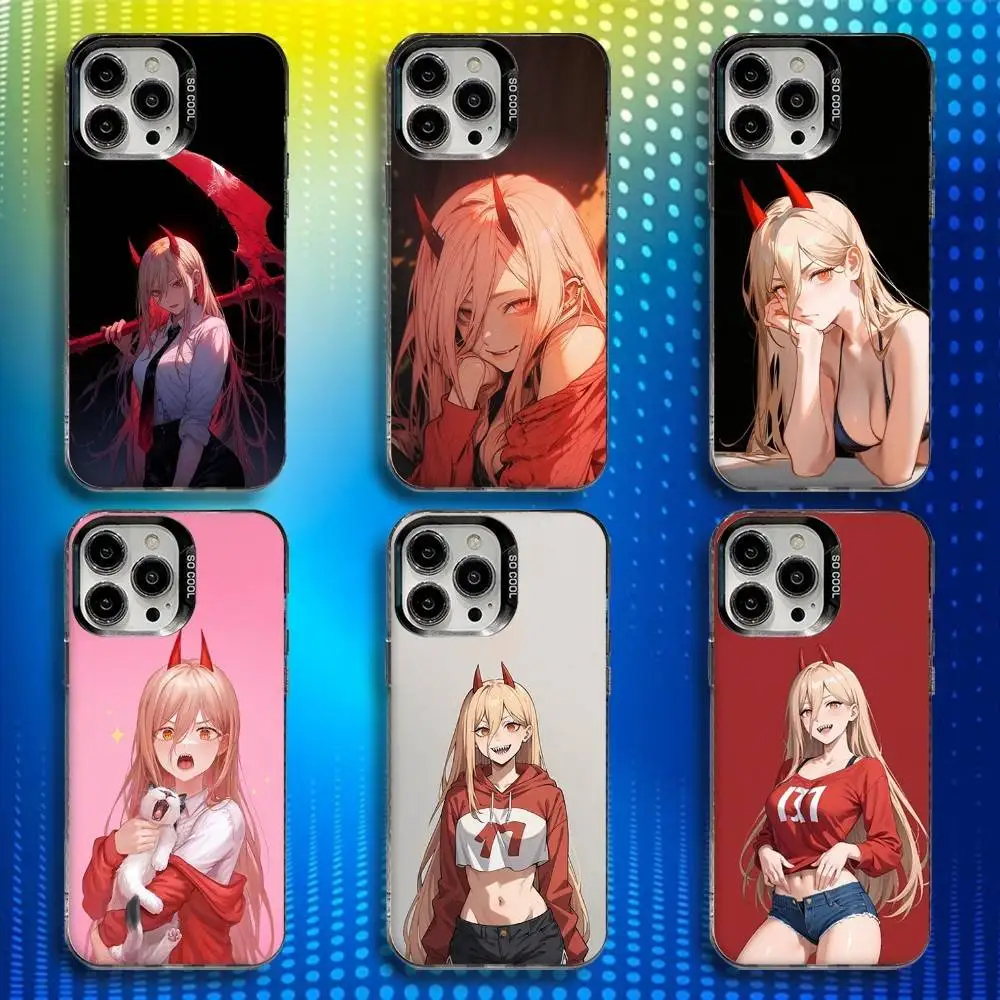 White Matte Shockproof Phone Case - C-Chainsaw P-Power Man Design