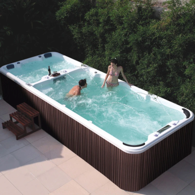 prefabricated pools swim spa enclosure/ hotel swim spa/ jet nozzle outdoor bathtubs massage swimming pool