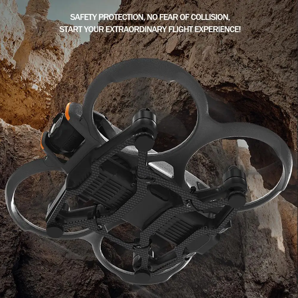 1PC Carbon Fibre Chassis Guard Bumper Armor for DJI Avata 2 FPV Drone Accessories Effective Protection Against Falling Impact