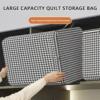 Large Capacity Clothes Storage Bag Foldable Blanket Storage Box with Zipper and Handle Portable Dustproof Bedding Organizer 4