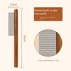 Cat Comb Cat Accessories Stainless Steel Pet Hair Remover Wooden Handle Solid Cat Hair Comb Pet Grooming Dog Brush Cleaning Tool 3