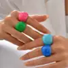 88040-a6bceb.jpg Bague géométrique à la mode pour femmes et filles, bagues incurvées en acier inoxydable bleu/vert/rose, bijoux esthétiques, cadeau féminin