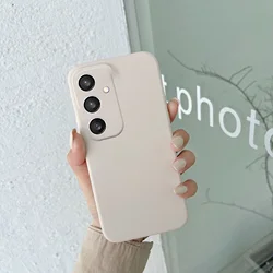 Premium Liquid Silicone Phone Back Cover with Ultra - Soft Finish - S23 (Antique White)