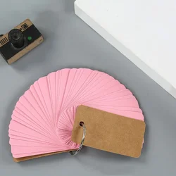 Colorful Loose-Leaf Memo Pads for Study and Office Notetaking - 50-Pack (Pink)