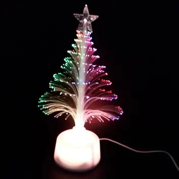 미니 LED 크리스마스 트리 야간 조명 색상 변경 섬유 광학 조명, USB 연결 램프, 쇼핑몰 가정용 축제 장식