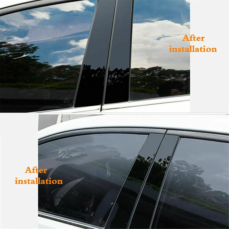 Fit For KIA Optima K5 2011 2012 2013 2014 2015 Gloss Paino Black Pillar Posts Door Side Window Trim Cover BC Column Sritker