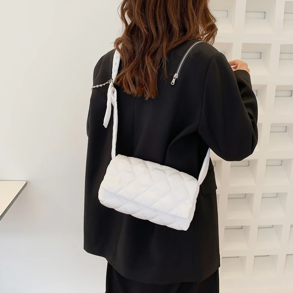 Women Crossbody Messenger Bag Solid Color Niche Designer Messenger Handbags Nylon Cloth Small Flap Travel Shopping Bag Handbag