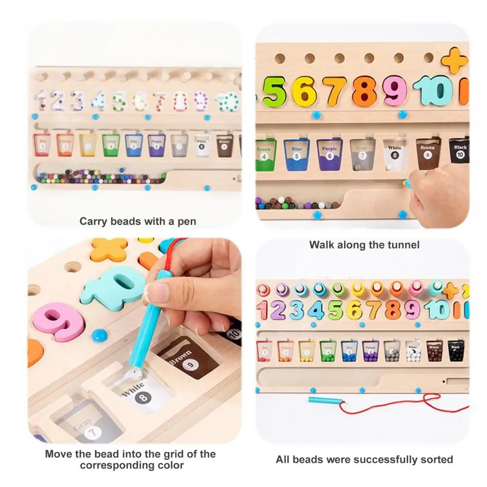 

Wooden Toys for Babies Children's Wooden Number Puzzle Set Safe Easy-to-hold Magnetic Blocks for Early Intelligence for Kids