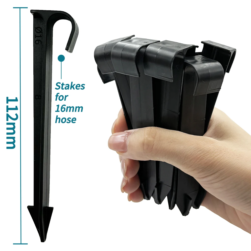50PCS 16mm 20mm Pipe Hose Holders C-type Groud Stake for 1/2 3/4 PE Tubing Drip Irrigation Garden Water Fittings Brackets 5