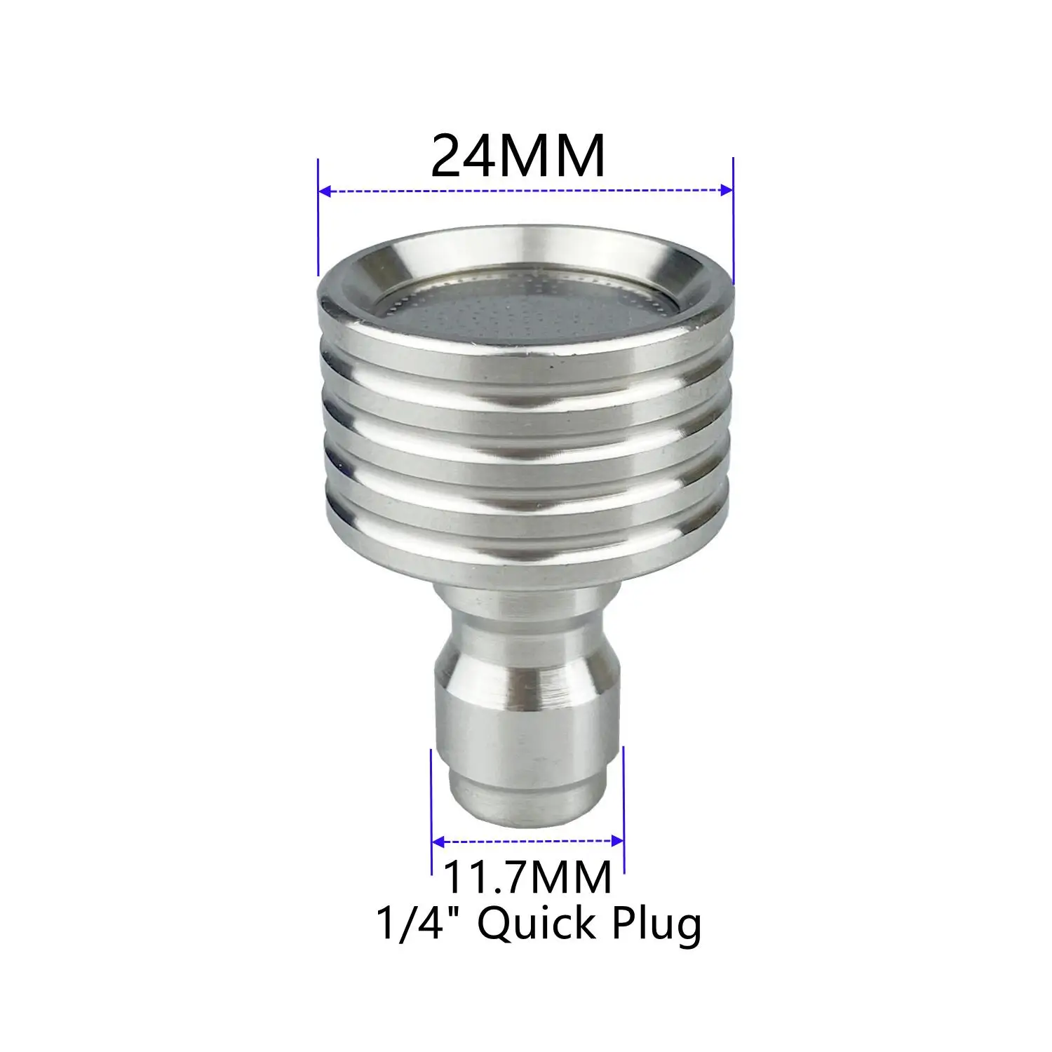 High Pressure Wash Water Gun Garden Watering Shower Tool Sprayer Nozzle Adaptor Stainless Steel 4