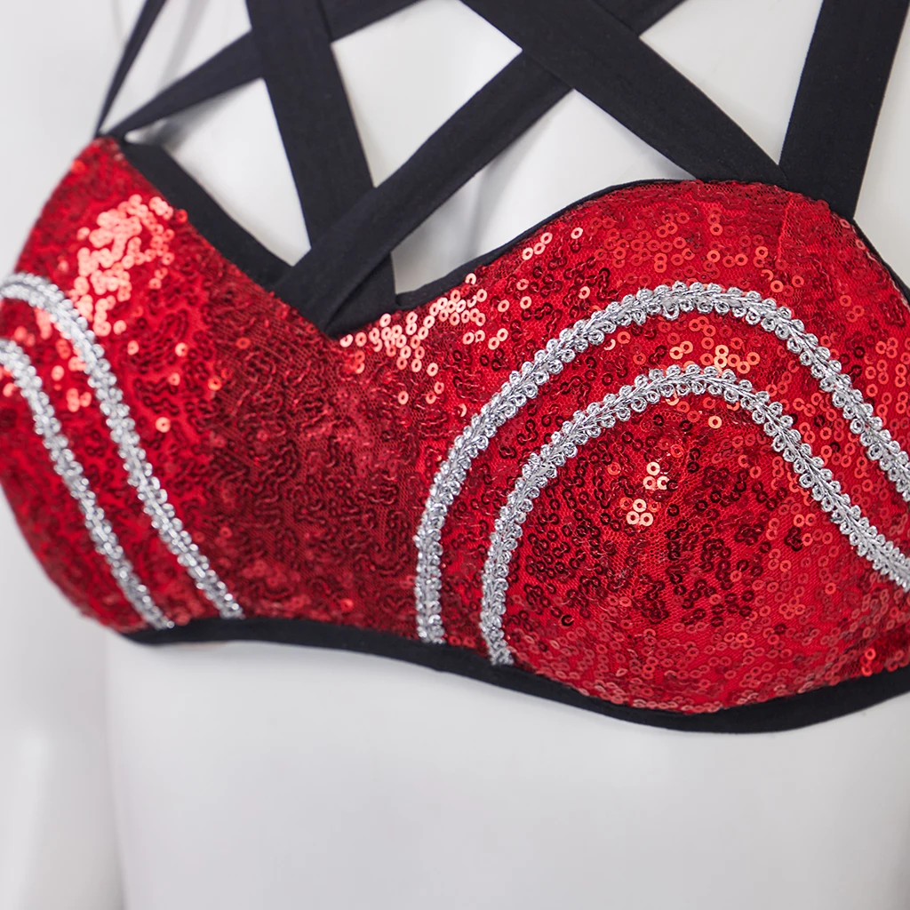 Selena Quintanilla Cosplay Costume Sexy Red Bra Costume Top